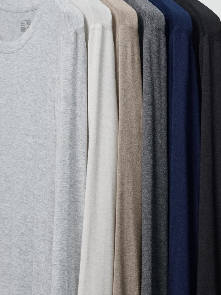 ユニクロ　極暖ヒートテックカシミヤブレンドクルーT/9分袖